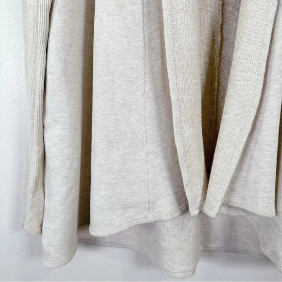 Aritzia Wilfred Open Drape Slit Hem Heathered Birch Cardigan - Picture 7 of 14